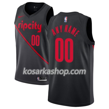 Dres Portland Trail Blazers Prilagođeni Nike 2018-19 City Edition Crna Swingman